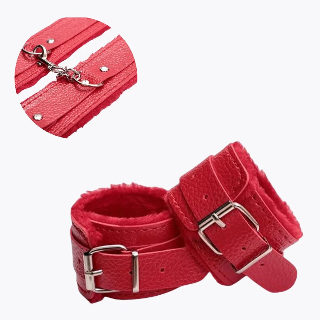 SM กุญแจมือ เซ็กส์ ที่รัดข้อเท้า BDSM อุปกรณ์ควบคุม กุญแจมือกำมะหยี่นุ่ม เกมสำหรับผู้ใหญ่ 18+ ของเล่นทางเพศสำหรับคู่รัก ร้านจำหน่ายอุปกรณ์ทางเพศ