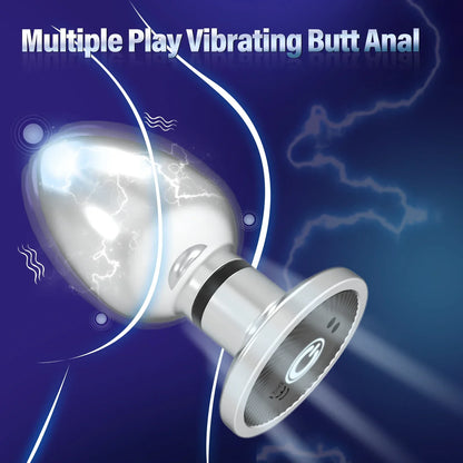 Electroshock Anal Vibrator กระแสไฟฟ้าขนาดเล็ก เครื่องกระตุ้น รีโมทควบคุมปลั๊กทวารนวดต่อมลูกหมาก ของเล่นผู้ใหญ่สำหรับชายและหญิงทางทวารหนัก