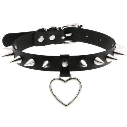 สร้อยคอโชกเกอร์ BDSM สไตล์พังค์สำหรับผู้ชาย สร้อยคอหนังสังเคราะห์โกธิค โซ่คาดตัวสำหรับผู้หญิง
