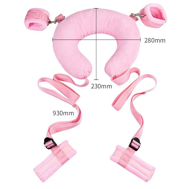 SM Bondage Restraints อุปกรณ์ช่วยสำเร็จความใคร่สำหรับผู้หญิงและคู่รัก สายรัดข้อมือ ที่รัดคอ ที่รัดข้อเท้า เกมสำหรับผู้ใหญ่ อุปกรณ์ทางเพศ