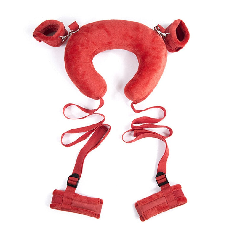 SM Bondage Restraints อุปกรณ์ช่วยสำเร็จความใคร่สำหรับผู้หญิงและคู่รัก สายรัดข้อมือ ที่รัดคอ ที่รัดข้อเท้า เกมสำหรับผู้ใหญ่ อุปกรณ์ทางเพศ