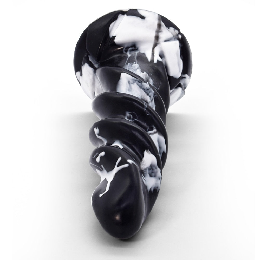 SXXY จุกเสียบทวาร Twist ของเล่นเซ็กส์สุดสนุก Dildo มีพื้นผิว G-Spot ช่วยสำเร็จความใคร่ นวดทวารหนัก ลึงค์มีร่องคลื่น สำหรับผู้หญิงสำเร็จความใคร่ Sexy Shop