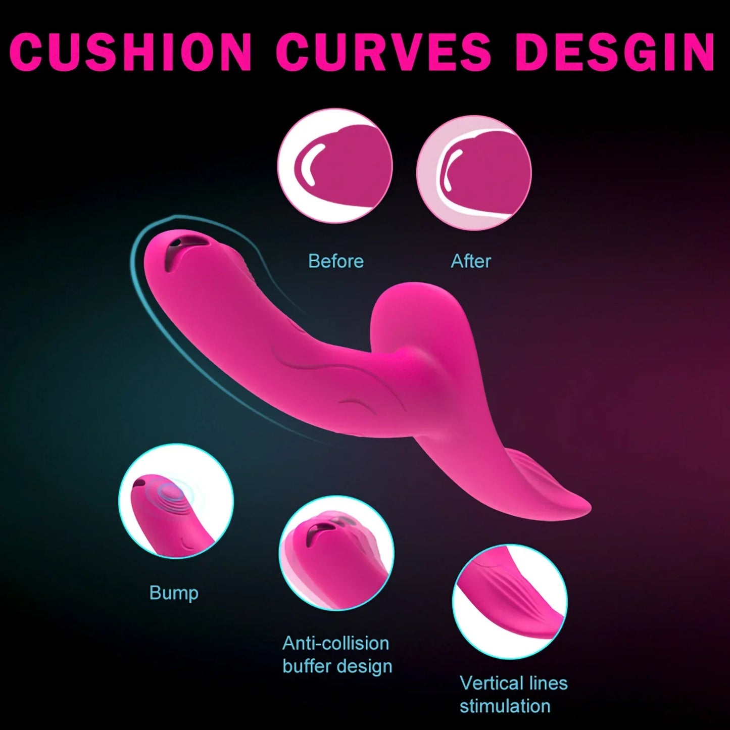 เครื่องนวดสองหัวแบบสวมใส่ 7 โหมด สำหรับผู้หญิง คู่รักเลสเบี้ยน ชาร์จ USB ได้ ดิลโด้แบบรัดไร้สาย อุปกรณ์ช่วยกระตุ้นสำหรับผู้ใหญ่
