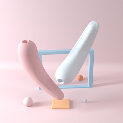 Satisfyer CURVY 2 + เครื่องสั่นควบคุมผ่านแอป เครื่องสั่นดูดปุ่มกระสันสำหรับผู้หญิง ของเล่นทางเพศสำหรับปุ่มกระสันและหัวนม UYO