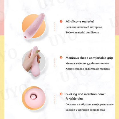 Satisfyer CURVY 2 + เครื่องสั่นควบคุมผ่านแอป เครื่องสั่นดูดปุ่มกระสันสำหรับผู้หญิง ของเล่นทางเพศสำหรับปุ่มกระสันและหัวนม UYO