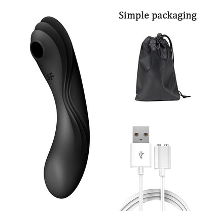 Satisfyer Curvy Trinity 4 ของเล่นสำหรับสตรี 18+ G-Spot Vibrator 3in1 Clit ดูด Stimulator ซิลิโคนกันน้ำสีดำของเล่น