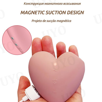 Satisfyer Cutie Love Heart Design เครื่องนวดพกพาขนาดเล็กสำหรับผู้หญิง วัสดุซิลิโคน ดูดกระตุ้นคลิตอริส