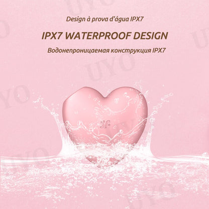 Satisfyer Cutie Love Heart Design เครื่องนวดพกพาขนาดเล็กสำหรับผู้หญิง วัสดุซิลิโคน ดูดกระตุ้นคลิตอริส
