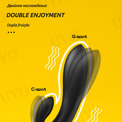 Satisfyer DOUBLE FLEX การเชื่อมต่อแอปด้วยรีโมตคอนโทรล Super Power Rabbit G-Spot Clitoral Vibrator ของเล่นทางเพศสำหรับผู้หญิง