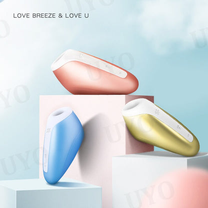 Satisfyer Love Breeze Vibrators สำหรับผู้หญิง อุปกรณ์กระตุ้นคลิตอริสและหัวนมแบบดูด รุ่น UYO ของเล่นทางเพศสำหรับผู้หญิง