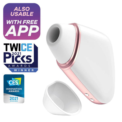 Satisfyer Love Triangle แอปพลิเคชันควบคุมเครื่องสั่นสำหรับผู้หญิงจากร้านค้าเซ็กส์ ของเล่นกระตุ้นปุ่มกระสัน เครื่องดูดหัวนม เครื่องสั่นสำหรับผู้หญิงแบบชาร์จได้