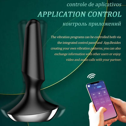 Satisfyer Plug-Ilicious 2 App รีโมทคอนโทรลนวดต่อมลูกหมาก Buttplug ของเล่นสำหรับชาย Vibrator ซิลิโคนวัสดุหญิง Anal Plug