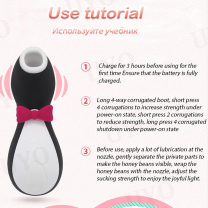 Satisfyer Pro Penguin Sucking Clit Stimulates G-Spot Silicone Vibration Nipple Sucker Erotic Cartoon Adult Toy Vibrator For Women