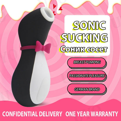 Satisfyer Pro Penguin Sucking Clit Stimulates G-Spot Silicone Vibration Nipple Sucker Erotic Cartoon Adult Toy Vibrator For Women