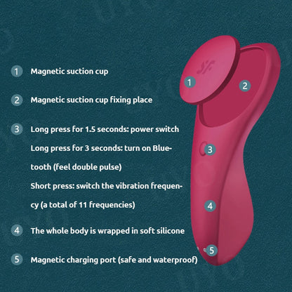 Satisfyer Secret G-Spot Vibrator ซิลิโคนแบบพกพา Wearable APP รีโมทคอนโทรล Clitoris Stimulator UYO ของเล่นทางเพศสำหรับผู้หญิง