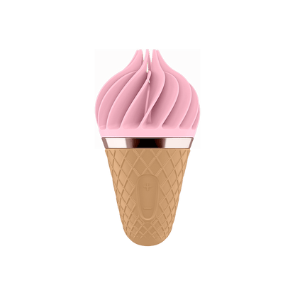 Germany Satisfyer Sweet Treat Ice Cream Cone Vibrator ของเล่นทางเพศสำหรับผู้หญิง ซิลิกาเจลนุ่มกระตุ้นคลิตอริส UYO Mini ของเล่นผู้ใหญ่