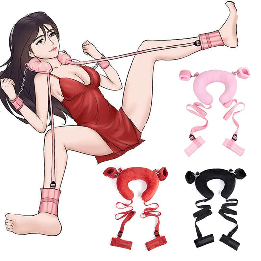 เซ็กส์ทอย อุปกรณ์ BDSM ทำจากผ้าฝ้าย, กุญแจมือ, หมอนรองขาเซ็กซี่, เข็มขัดรัด, ของเล่นคู่รักช่วยในการถึงจุดสุดยอด