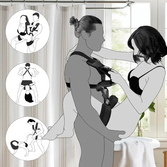 เปลรักสำหรับคู่รัก ชุดสวิงเซ็กซ์พร้อมสายรัดปรับได้ ของเล่นเซ็กซ์ BDSM สำหรับผู้ใหญ่ เบาะรองนั่งกำมะหยี่นุ่ม ของเล่นรัดสำหรับเซ็กซ์