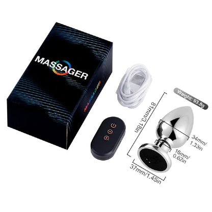 Electroshock Anal Vibrator กระแสไฟฟ้าขนาดเล็ก เครื่องกระตุ้น รีโมทควบคุมปลั๊กทวารนวดต่อมลูกหมาก ของเล่นผู้ใหญ่สำหรับชายและหญิงทางทวารหนัก