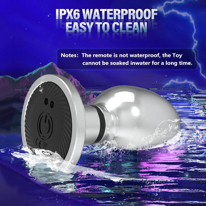 Electroshock Anal Vibrator กระแสไฟฟ้าขนาดเล็ก เครื่องกระตุ้น รีโมทควบคุมปลั๊กทวารนวดต่อมลูกหมาก ของเล่นผู้ใหญ่สำหรับชายและหญิงทางทวารหนัก
