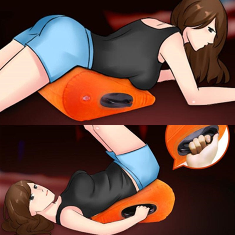 หมอนรองเซ็กส์ เกมสำหรับผู้ใหญ่ เฟอร์นิเจอร์เป่าลมสำหรับเซ็กส์ หมอนรองสามเหลี่ยมมหัศจรรย์ ผลิตภัณฑ์อีโรติก ของเล่นทางเพศสำหรับคู่รัก