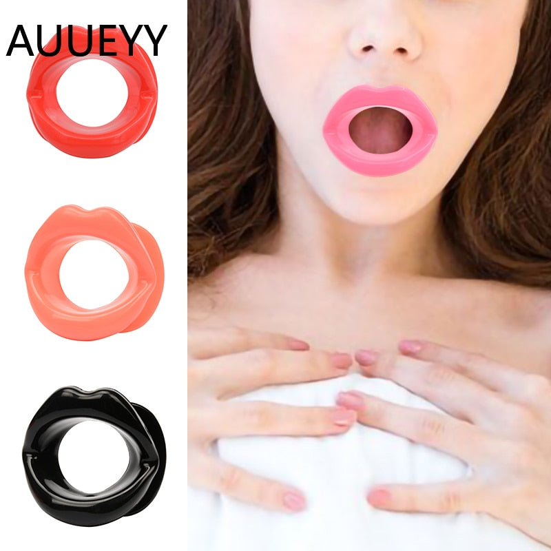 อุปกรณ์ปากกระจับซิลิโคนเปิดปาก O-Ring สำหรับเล่น BDSM สไตล์เฟทิชและสำหรับคู่รัก