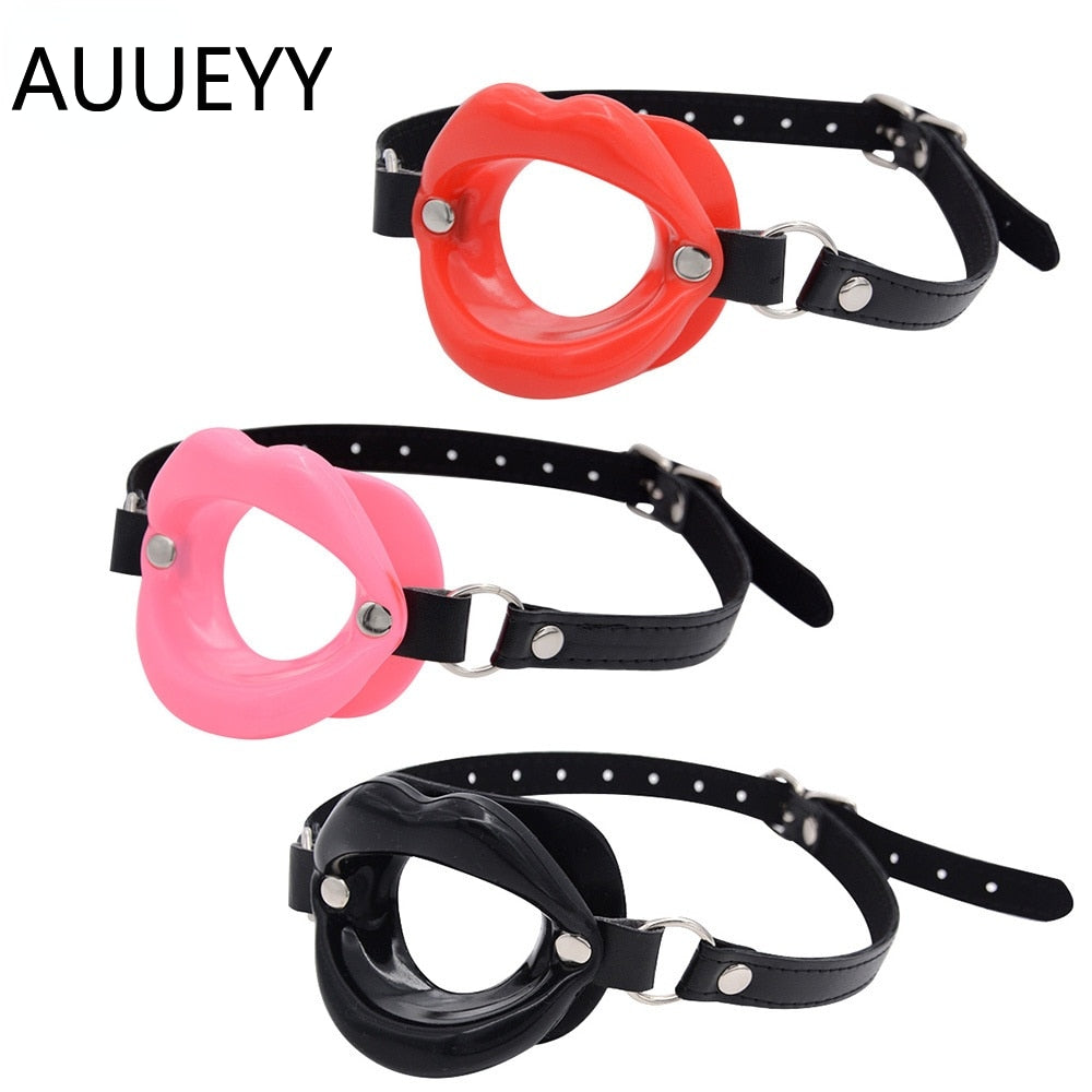 อุปกรณ์ปากกระจับซิลิโคนเปิดปาก O-Ring สำหรับเล่น BDSM สไตล์เฟทิชและสำหรับคู่รัก