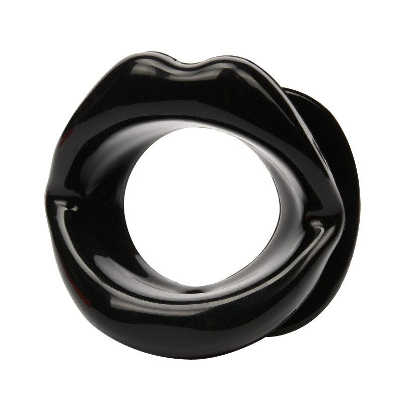 อุปกรณ์ปากกระจับซิลิโคนเปิดปาก O-Ring สำหรับเล่น BDSM สไตล์เฟทิชและสำหรับคู่รัก