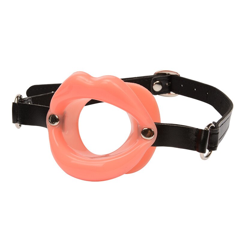 อุปกรณ์ปากกระจับซิลิโคนเปิดปาก O-Ring สำหรับเล่น BDSM สไตล์เฟทิชและสำหรับคู่รัก
