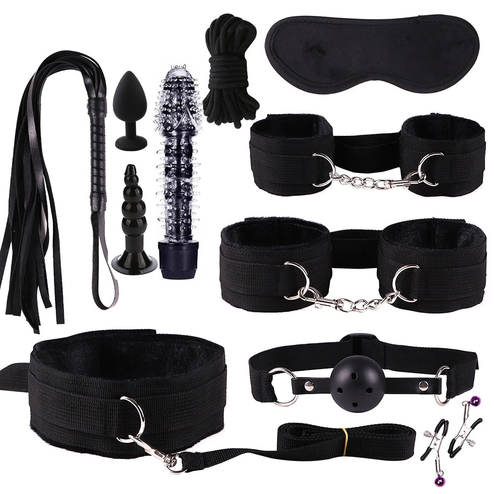 ของเล่นทางเพศสำหรับผู้หญิง คู่รัก กุญแจมือสำหรับของเล่นเซสชันสำหรับผู้ใหญ่ 18 BDSM ชุดของเล่นทางเพศ Sexyshop อุปกรณ์เสริมทางเพศ ปลั๊กทวารหนัก