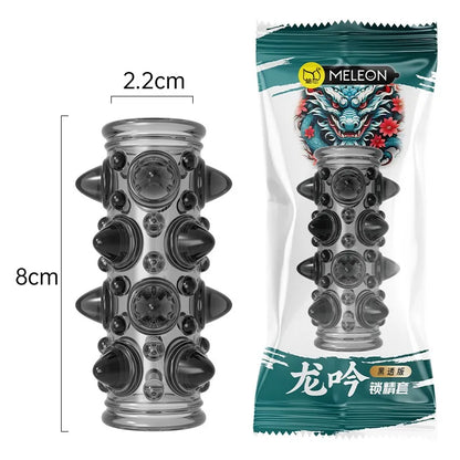 Sex Shop Silicone Reusable Penis Sleeve Delayed Ejaculation Chastity Device Lock Sperm Penis Erection Erotic Sex Toys For Men