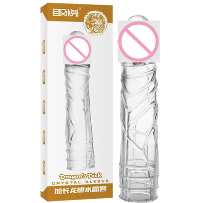Silicone Penis Sleeves Reusable Condoms Cock Enlarger Penis Erection Sex Toy for Men Transparent Penis Enlargement Men Sex Toys