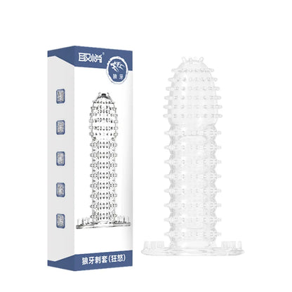 Silicone Penis Sleeves Reusable Condoms Cock Enlarger Penis Erection Sex Toy for Men Transparent Penis Enlargement Men Sex Toys