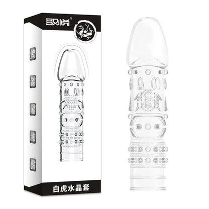 Silicone Penis Sleeves Reusable Condoms Cock Enlarger Penis Erection Sex Toy for Men Transparent Penis Enlargement Men Sex Toys