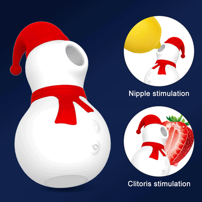 Snowman Clit Sucker Vibrator เซ็กซ์ทอยสำหรับผู้หญิงผู้ใหญ่18หัวนมคริสต์มาสหญิง Clitoris สูญญากาศกระตุ้นดูดช่องคลอด Oral
