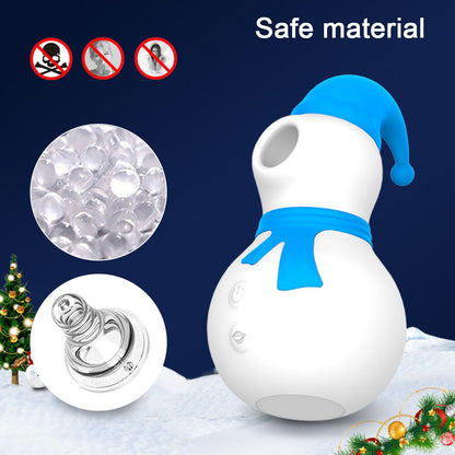 Snowman Clit Sucker Vibrator เซ็กซ์ทอยสำหรับผู้หญิงผู้ใหญ่18หัวนมคริสต์มาสหญิง Clitoris สูญญากาศกระตุ้นดูดช่องคลอด Oral