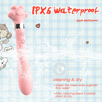 Soft น่ารัก Cat Claw Double Vibrator ซิลิโคนกันน้ำ Wand Masturbator ของเล่นทางเพศสำหรับหญิงช่องคลอด G-Spot Anal นวด Shop