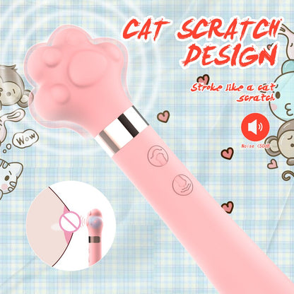 Soft น่ารัก Cat Claw Double Vibrator ซิลิโคนกันน้ำ Wand Masturbator ของเล่นทางเพศสำหรับหญิงช่องคลอด G-Spot Anal นวด Shop