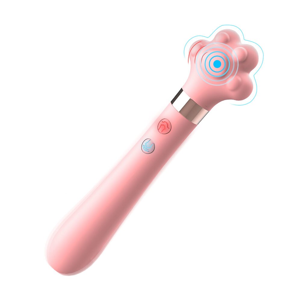 Soft น่ารัก Cat Claw Double Vibrator ซิลิโคนกันน้ำ Wand Masturbator ของเล่นทางเพศสำหรับหญิงช่องคลอด G-Spot Anal นวด Shop