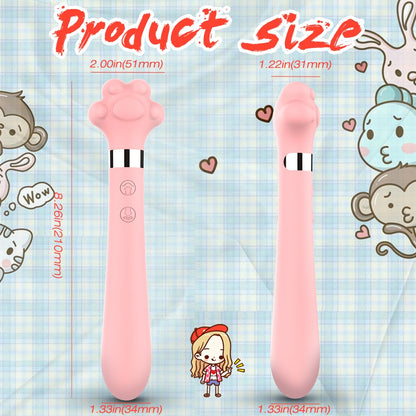 Soft น่ารัก Cat Claw Double Vibrator ซิลิโคนกันน้ำ Wand Masturbator ของเล่นทางเพศสำหรับหญิงช่องคลอด G-Spot Anal นวด Shop
