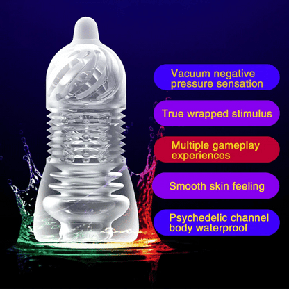 สำเร็จความใคร่แบบ Soft Stick สำหรับผู้ใหญ่, ของเล่นสำหรับชาย, ปั๊มนวดอวัยวะเพศชายซิลิโคน, ตัวฝึกให้คงทนยาวนาน, ช่องคลอดเทียมเสมือนจริง, ถ้วยช่วยสำเร็จความใคร่