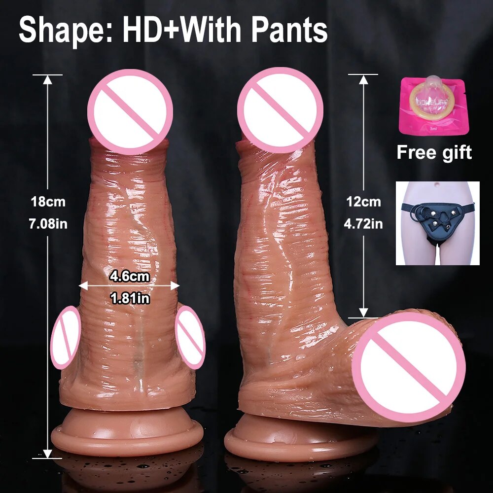 ดิลโด้จริงสุดคุ้มราคาถูก ของเล่นทางเพศสำหรับเกย์ ช่องคลอด G-Spot ดิลโด้ขนาดใหญ่มีฐานดูด ปลั๊กบั้นท้าย เร้าอารมณ์ ดิลโด้ช่วยสำเร็จความใคร่