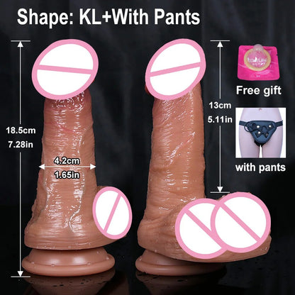 ดิลโด้จริงสุดคุ้มราคาถูก ของเล่นทางเพศสำหรับเกย์ ช่องคลอด G-Spot ดิลโด้ขนาดใหญ่มีฐานดูด ปลั๊กบั้นท้าย เร้าอารมณ์ ดิลโด้ช่วยสำเร็จความใคร่