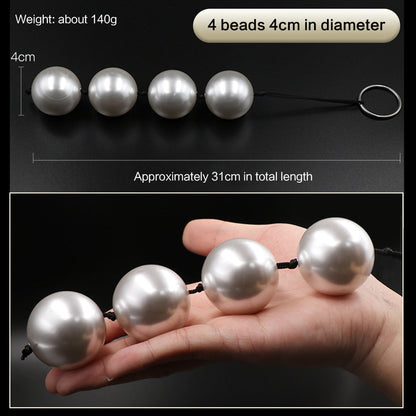 Super Large Pearl Anal Plugs ลูกปัดทวารยาว ปลั๊กทวาร ลูกบอลช่องคลอด ของเล่นผู้ใหญ่สำหรับผู้หญิง ผู้ชาย ที่ช่วยสำเร็จความใคร่ทางทวารหนัก แบบพกพา ที่ขยายทวารหนัก