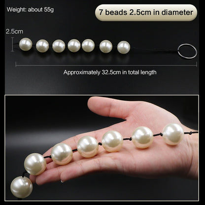 Super Large Pearl Anal Plugs ลูกปัดทวารยาว ปลั๊กทวาร ลูกบอลช่องคลอด ของเล่นผู้ใหญ่สำหรับผู้หญิง ผู้ชาย ที่ช่วยสำเร็จความใคร่ทางทวารหนัก แบบพกพา ที่ขยายทวารหนัก