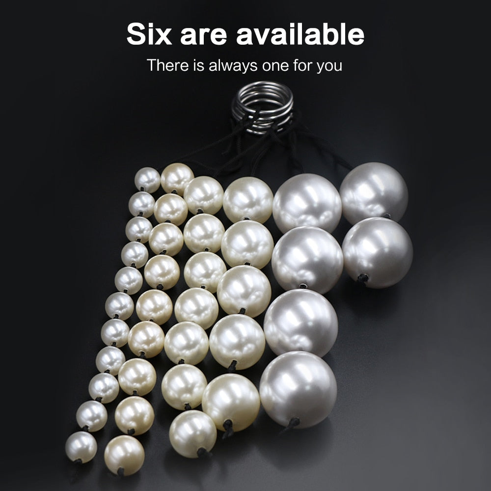 Super Large Pearl Anal Plugs ลูกปัดทวารยาว ปลั๊กทวาร ลูกบอลช่องคลอด ของเล่นผู้ใหญ่สำหรับผู้หญิง ผู้ชาย ที่ช่วยสำเร็จความใคร่ทางทวารหนัก แบบพกพา ที่ขยายทวารหนัก