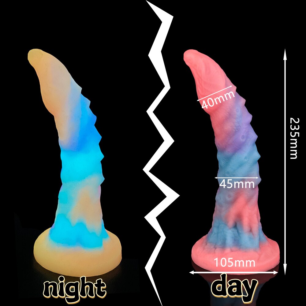 Super Soft Luminous อวัยวะเพศสุนัข Dildo ของเล่นสำหรับผู้ใหญ่สำหรับผู้หญิง Monster Dick ดูด Anal Toy ชายหญิง Masturbation