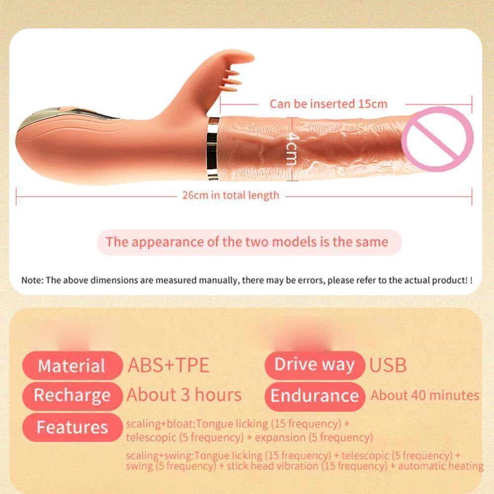 มือถือ Thrusting Dildo Vibrator สำหรับผู้หญิง Clit เลียของเล่นผู้ใหญ่ เครื่องช่องคลอดช่องคลอดเครื่องมือหญิง Masturbator