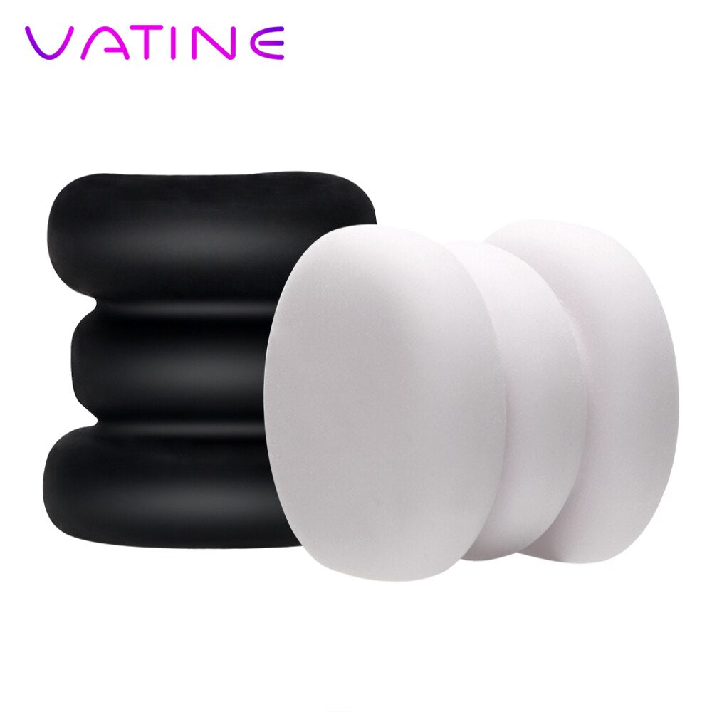 VATINE ช่องคลอดเทียมแบบหัวอวัยวะเพศชาย, อุปกรณ์ช่วยฝึกชะลอการหลั่งสำหรับผู้ชาย, ของเล่นทางเพศสำหรับผู้ชาย, ถ้วยช่วยสำเร็จความใคร่สำหรับผู้ชาย TPE, ผลิตภัณฑ์สำหรับผู้ใหญ่