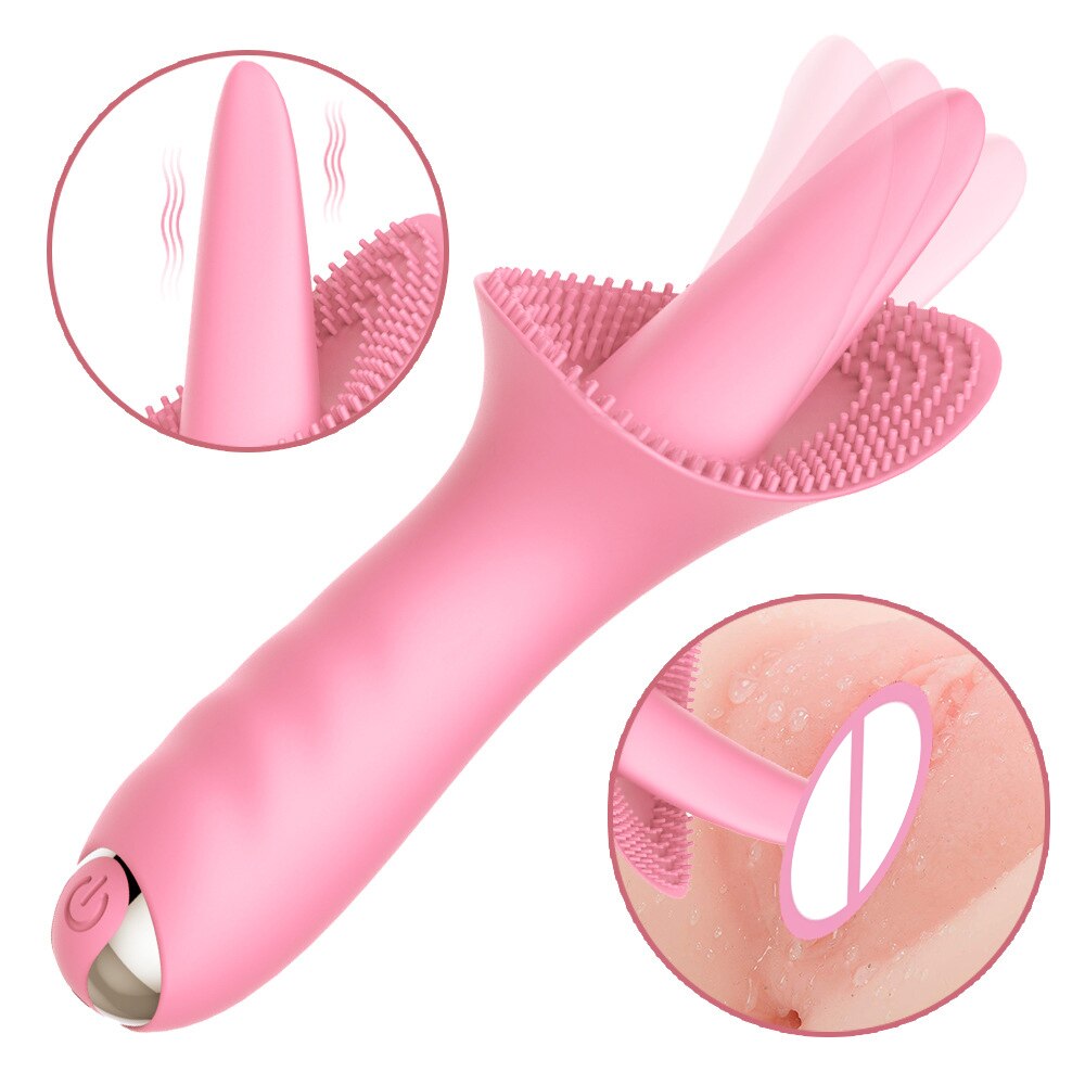 เครื่องสั่นกระตุ้น G-spot และคลิตอริสสำหรับนวดช่องคลอด เลียคลิตอริส ของเล่นผู้ใหญ่ 10 โหมดสำหรับผู้หญิงเพื่อช่วยถึงจุดสุดยอด